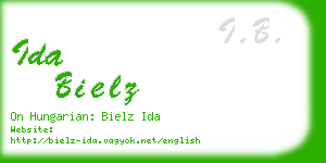 ida bielz business card